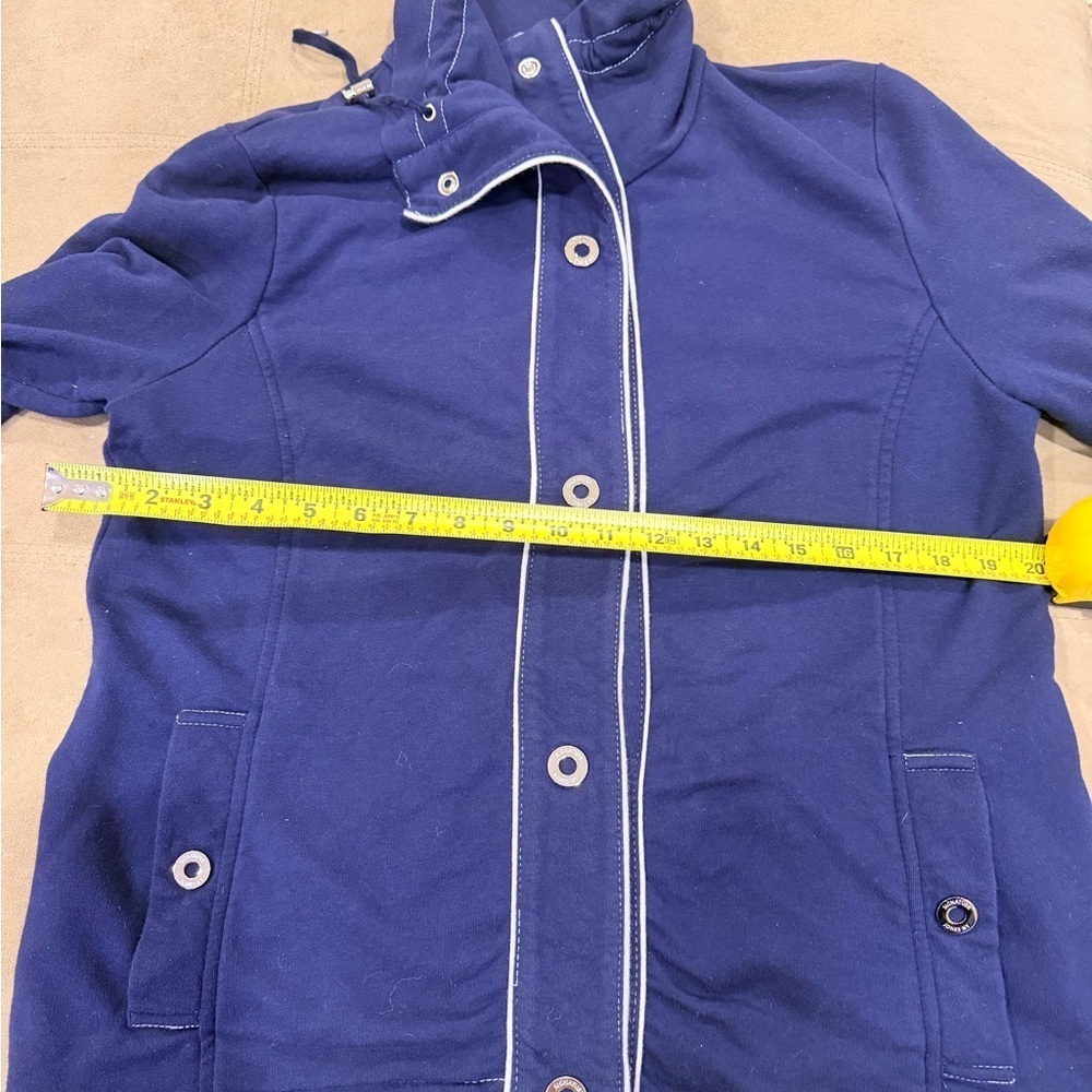 Jones New York Navy Utility Jacket with White Accents - Picture 12 of 13